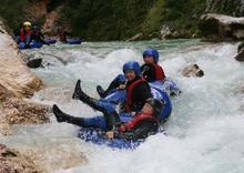 Tubing a Soca folyón